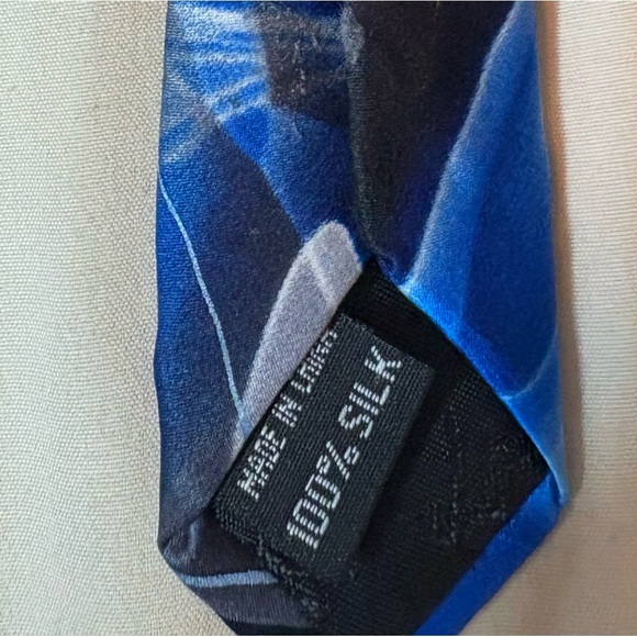 J. Garcia Black and Blue Artistic Tie - Picture 8 of 8